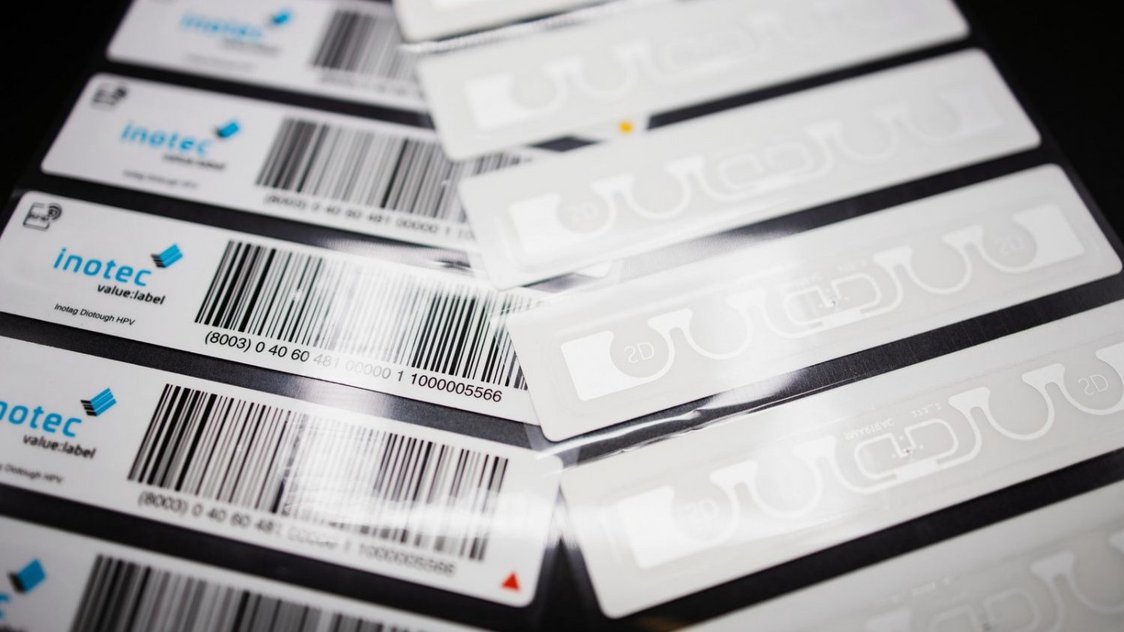 inotec Photo RFID lLabel Ansicht Inlay
