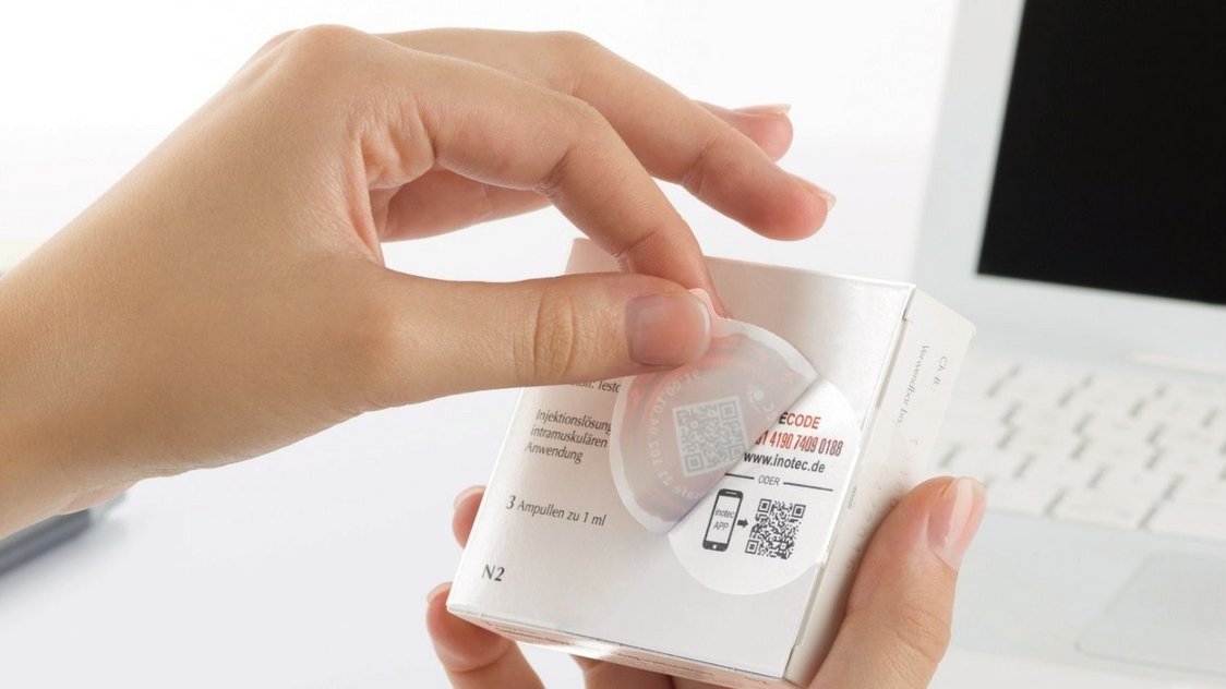 inotec foto van veiligheidsetiket voor productbescherming inoVerify
