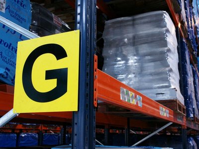 inotec Barcode Lagergangsschild Multilevel
