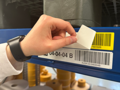 inotec Barcode RFID Label abloesbar Drytack